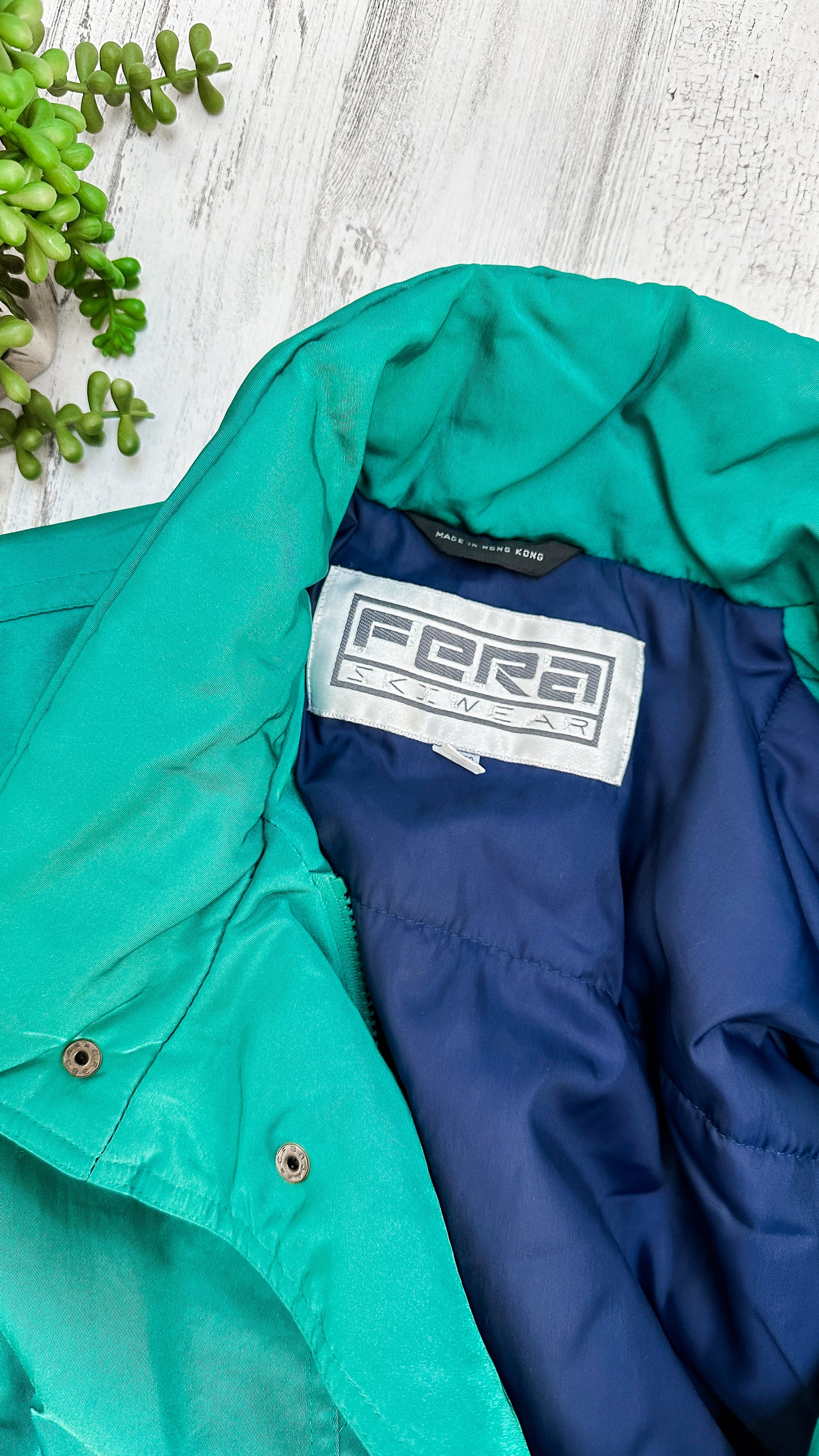 Vintage 80’s Fera Skiwear Bright Teal Coat (10)