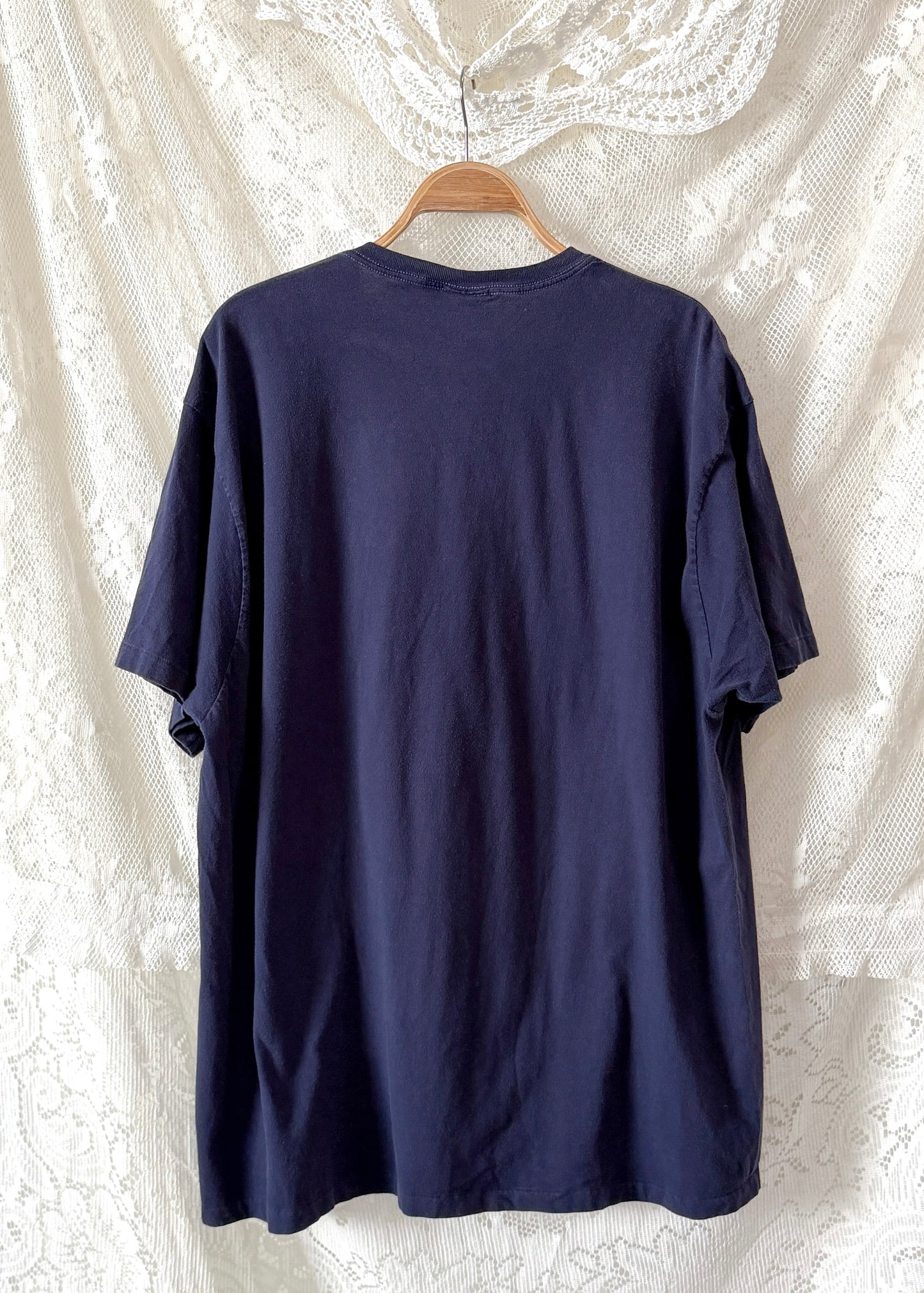Vintage 90s Navy Crewneck Pocket T-Shirt (men's XXL)