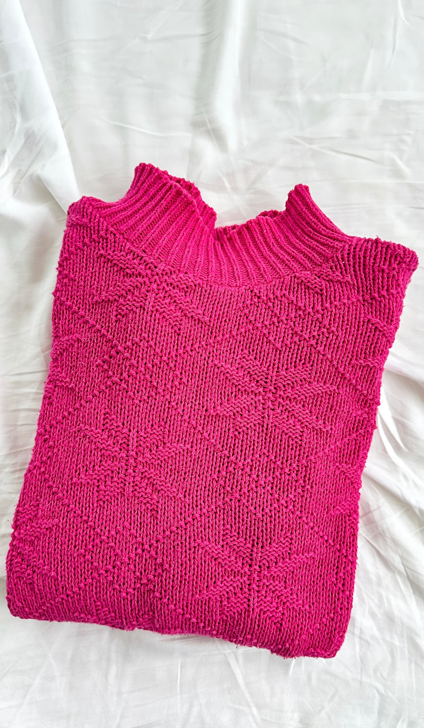Vintage 90s United States Sweaters 100% Cotton USA Pink Knit Sweater (L)