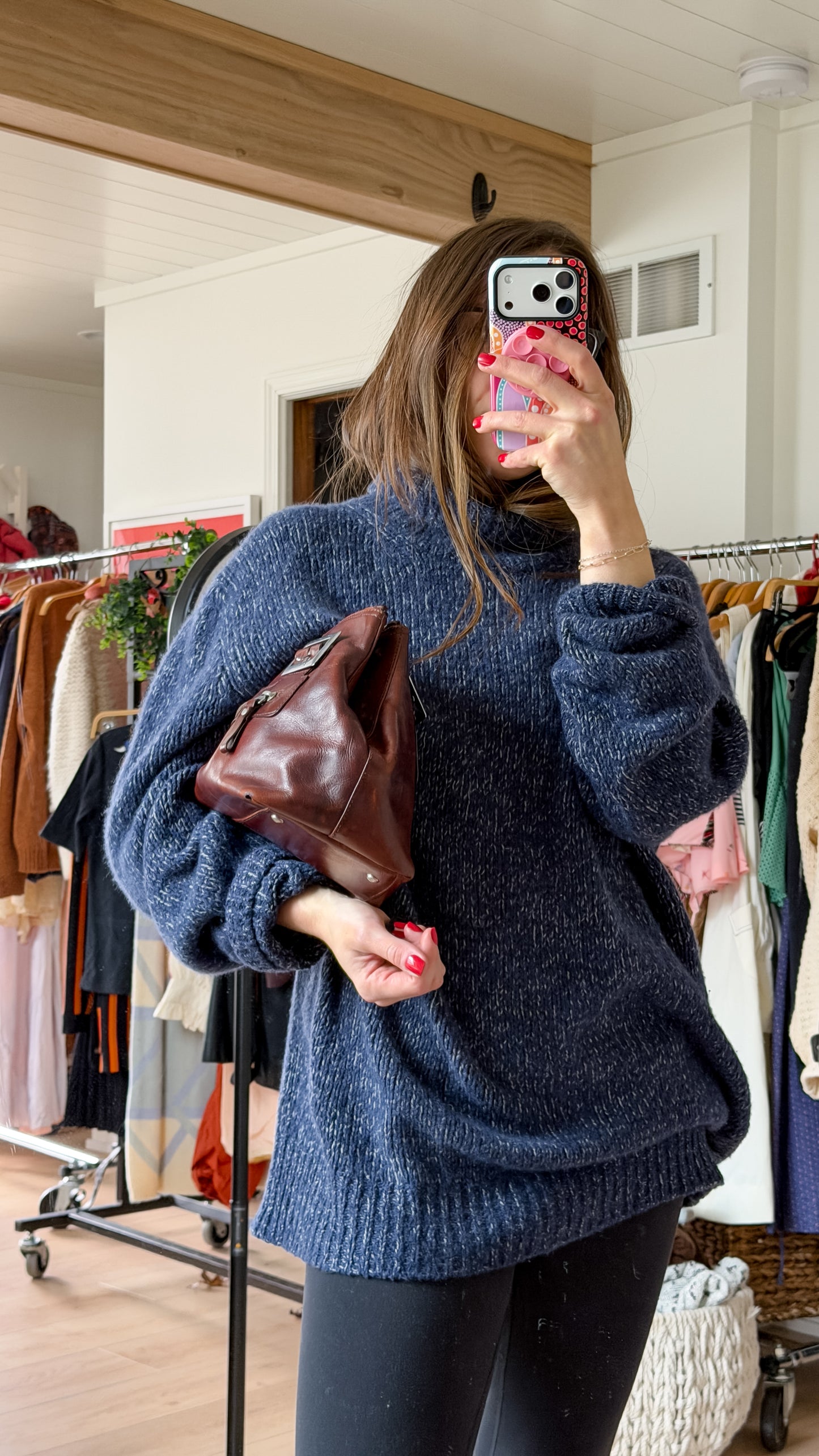 Malo Cashmere Navy Blue Men's Turtleneck Sweater (2X or 54)