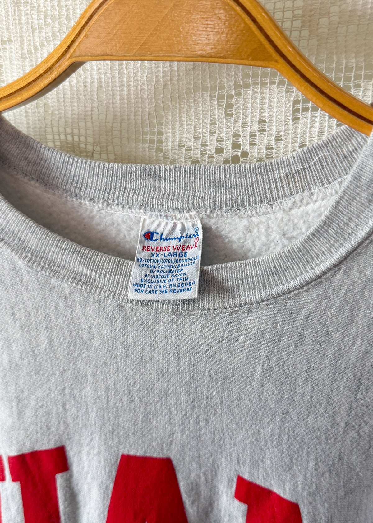 Vintage 90s Champion Reverse Weave Miami Football Sweatshirt Gray XXL USA