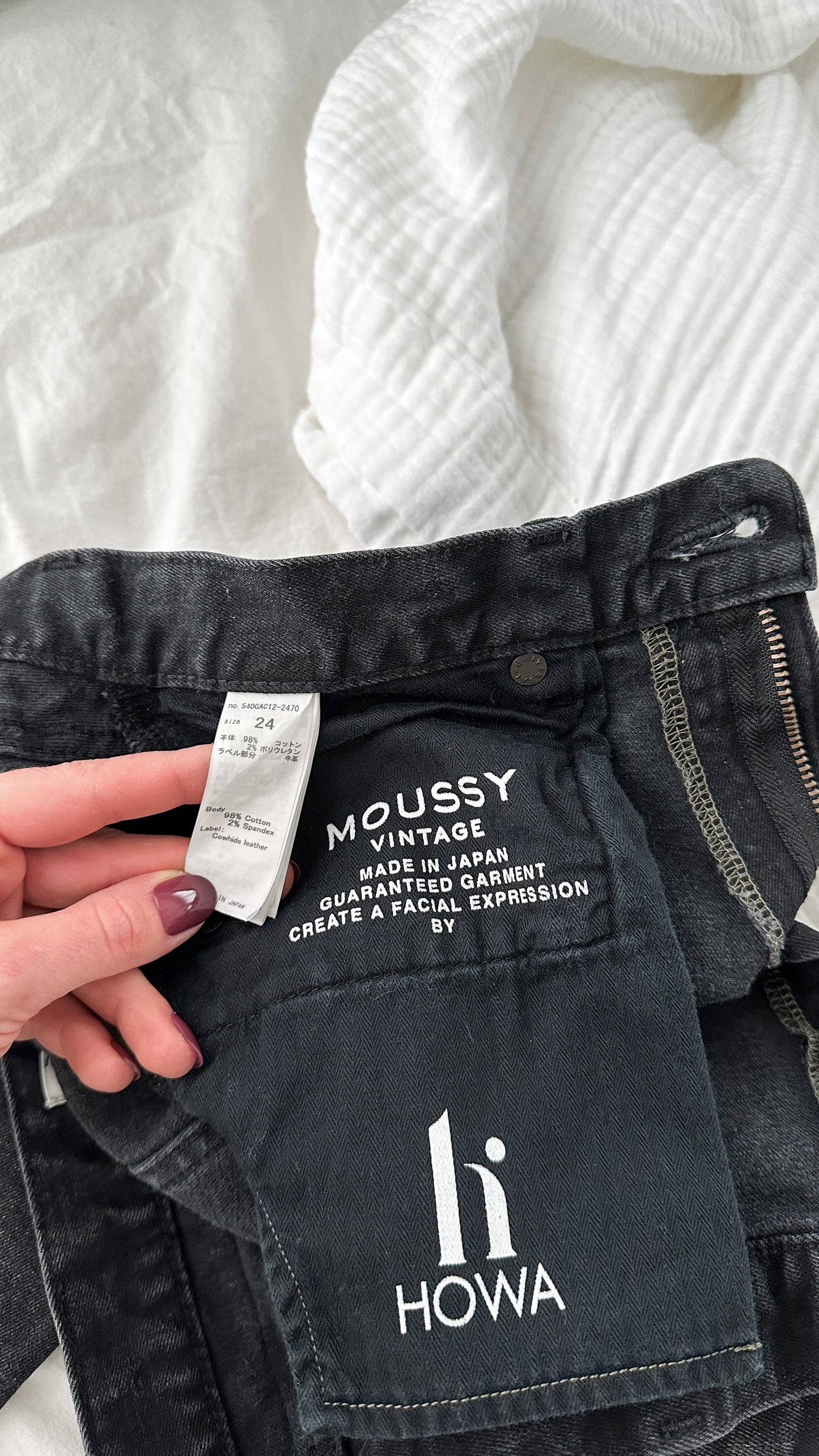 Moussy Vintage Black Made in Japan Howa Jeans (24 or 2)