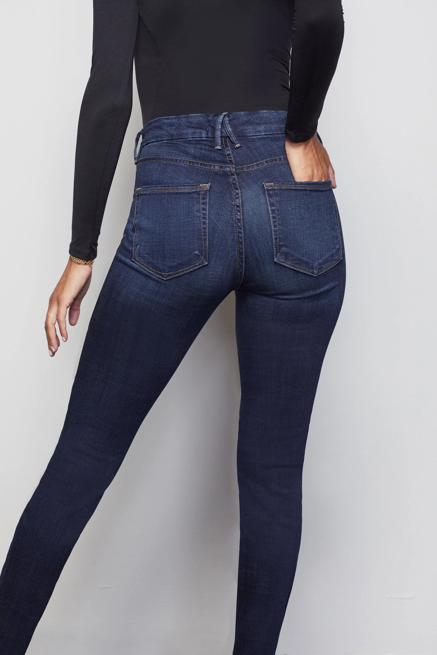 Good American Good Legs Skinny High Rise BLUE089 Jeans (6 or 28)