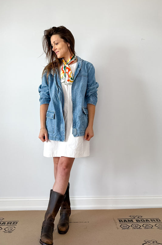 Vintage 90s Blass Sport Denim Chore Jacket (M)