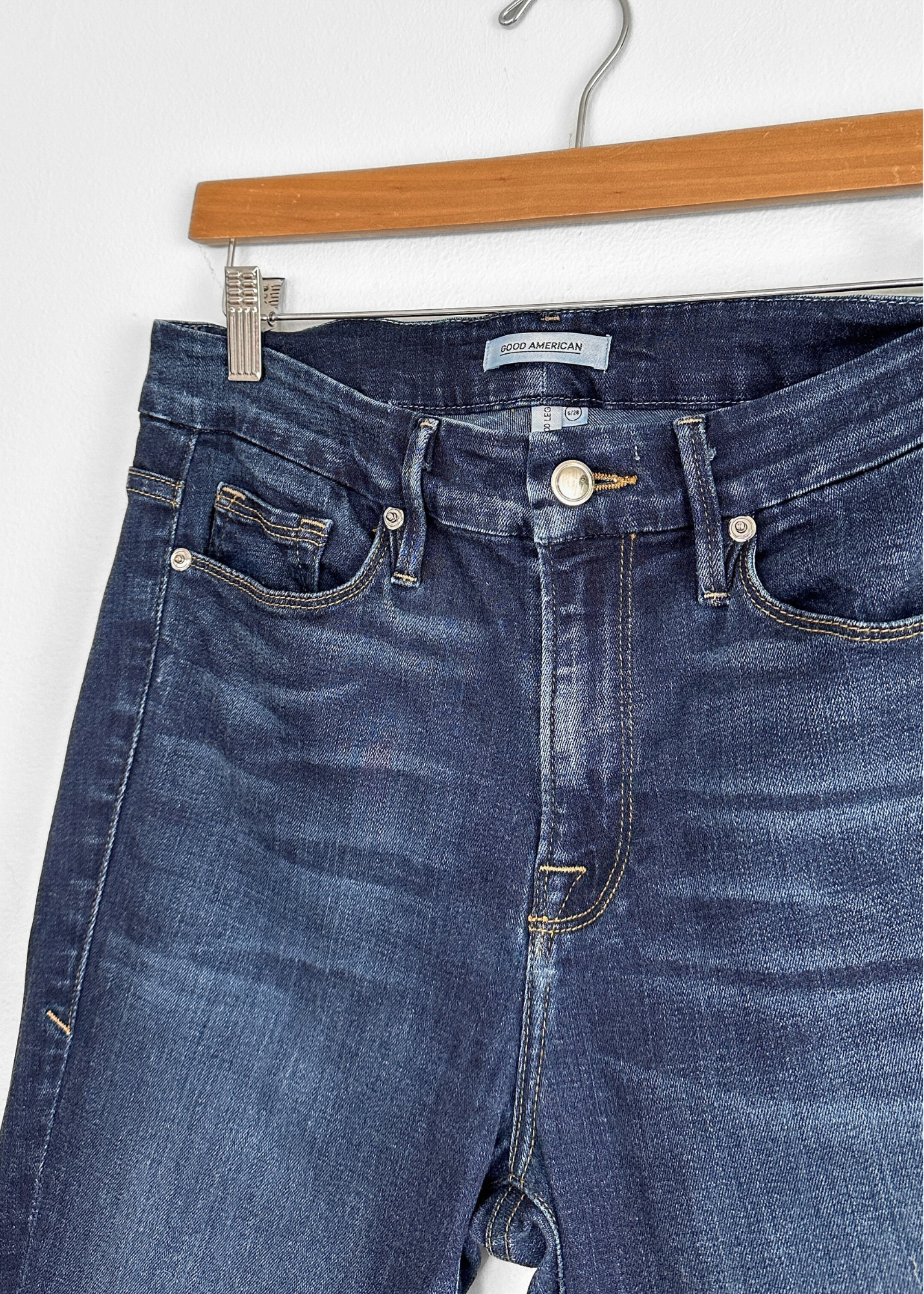 Good American Good Legs Skinny High Rise BLUE089 Jeans (6 or 28)