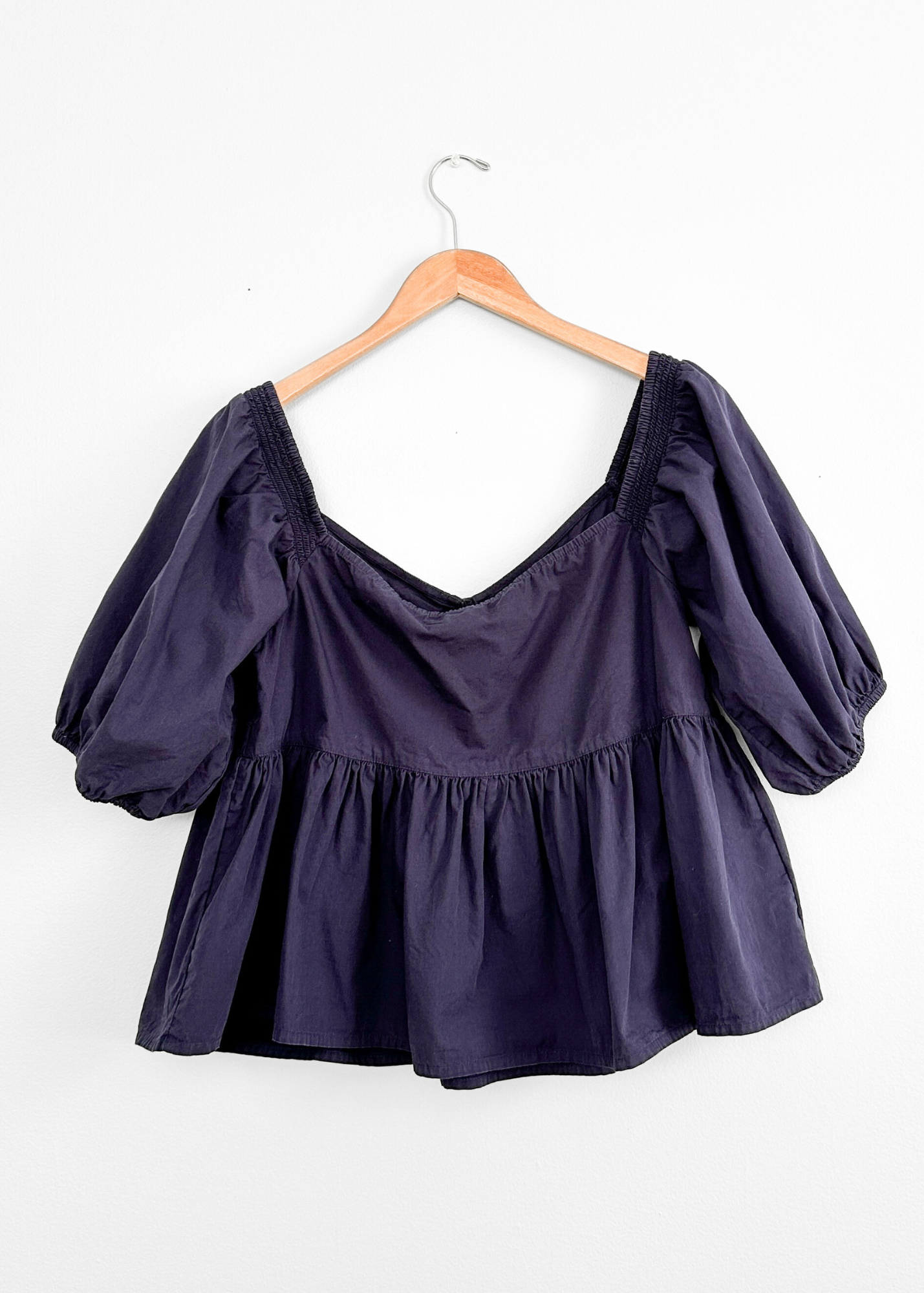 Free People Veronica Top in Navy Blue (M)