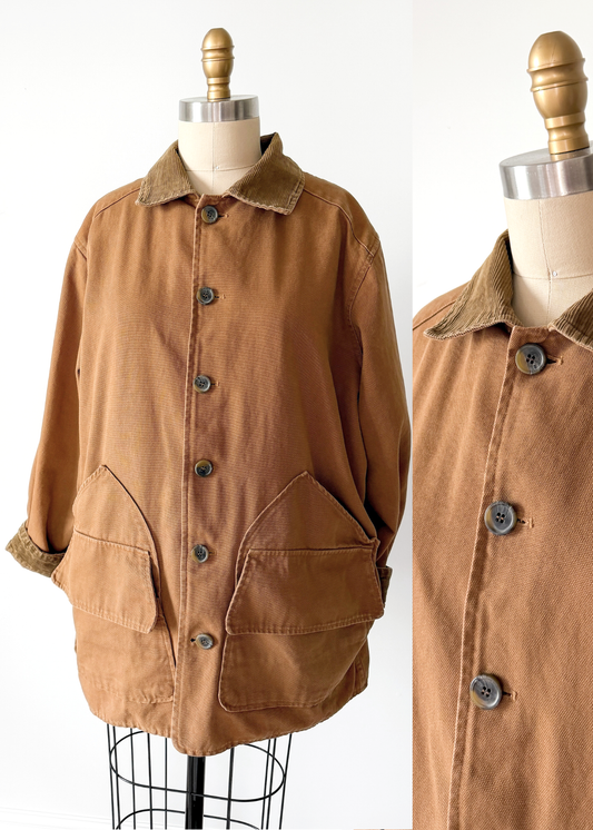 Vintage 90s The Limited Brown Khaki Cotton Canvas Chore Jacket (mens S)