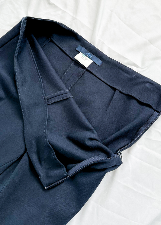 Blue Les Copains Navy Blue Tapered Ankle Pants (IT 38 or US 2/4)