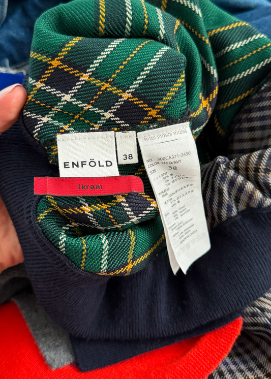 Enföld Japanese Layered Patchwork Asymmetric Skirt (38 or US 2)