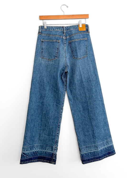 Simkai Jude Wide Leg Denim Jeans Ombre Cuff (29 or 8)