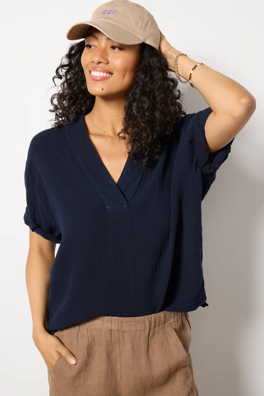 Xirena Avery Top in North Star Navy Blue (S)