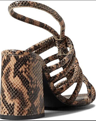 NEW Free People Colette Cinched Cage Heel in Python (39 or 8.5/9)