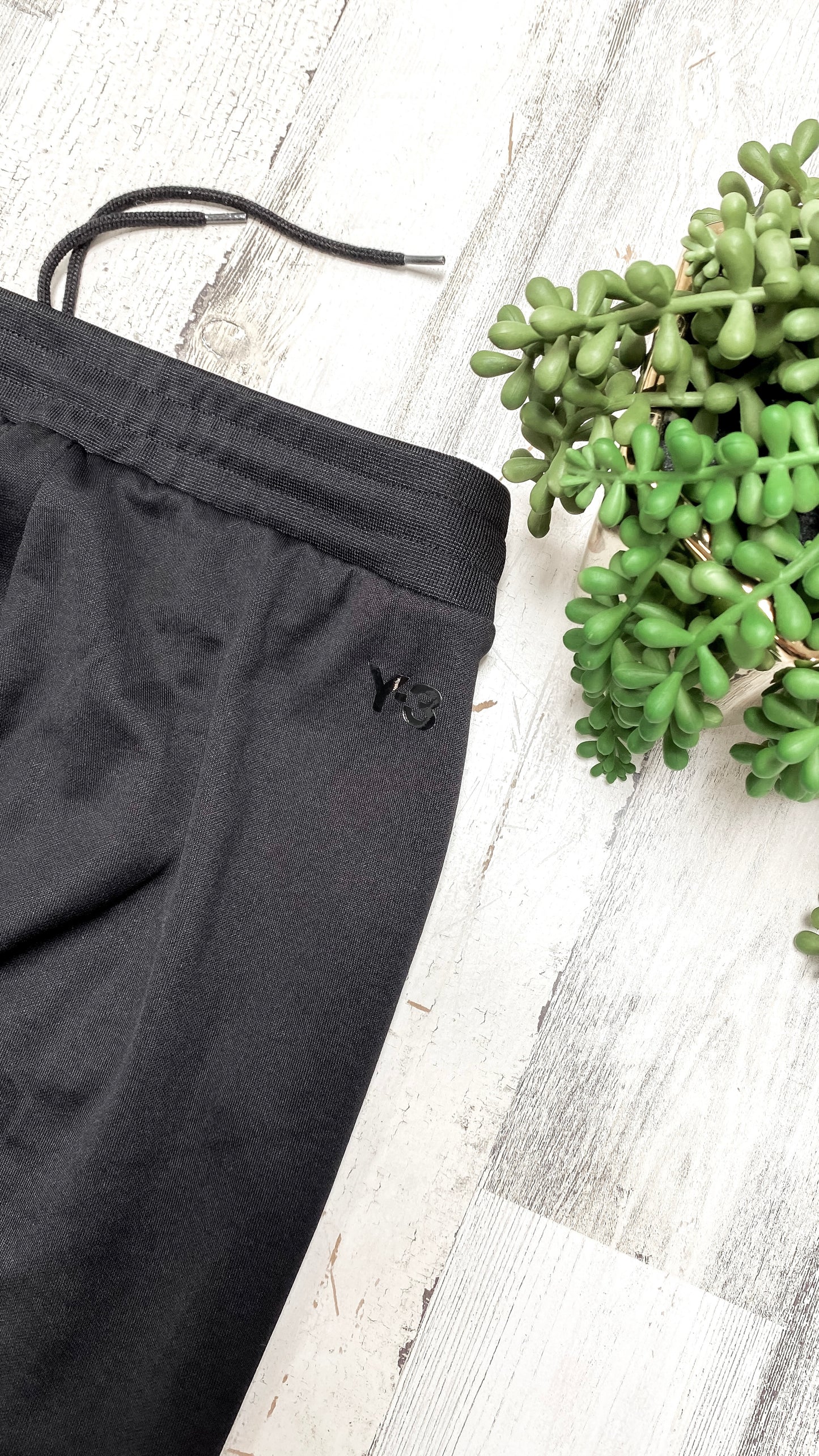 Y-3 x Adidas Solid Black Track Slim Ankle Pants (XS)