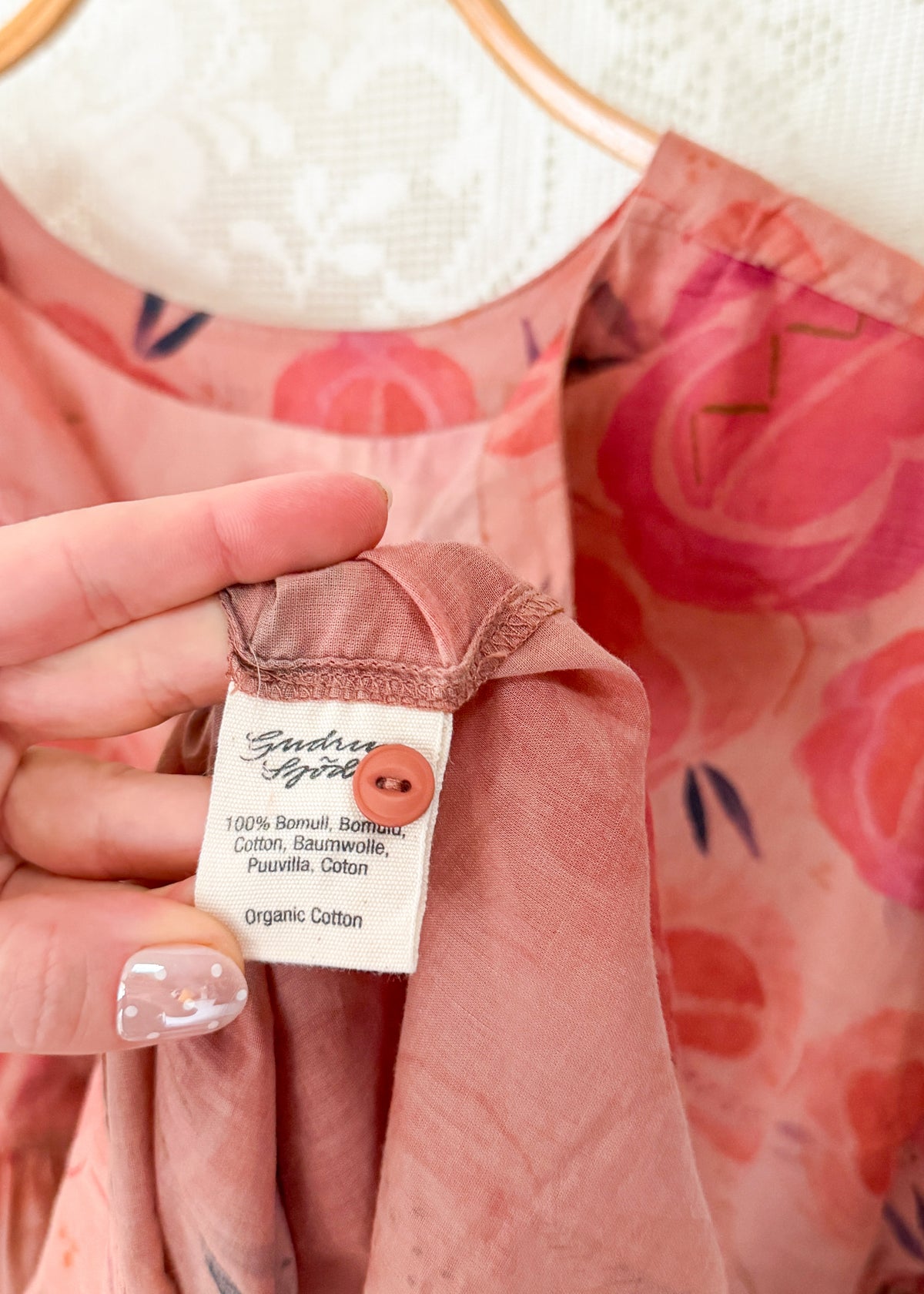 Gudrun Sjödén Roses Organic Cotton Floral Midi Dress