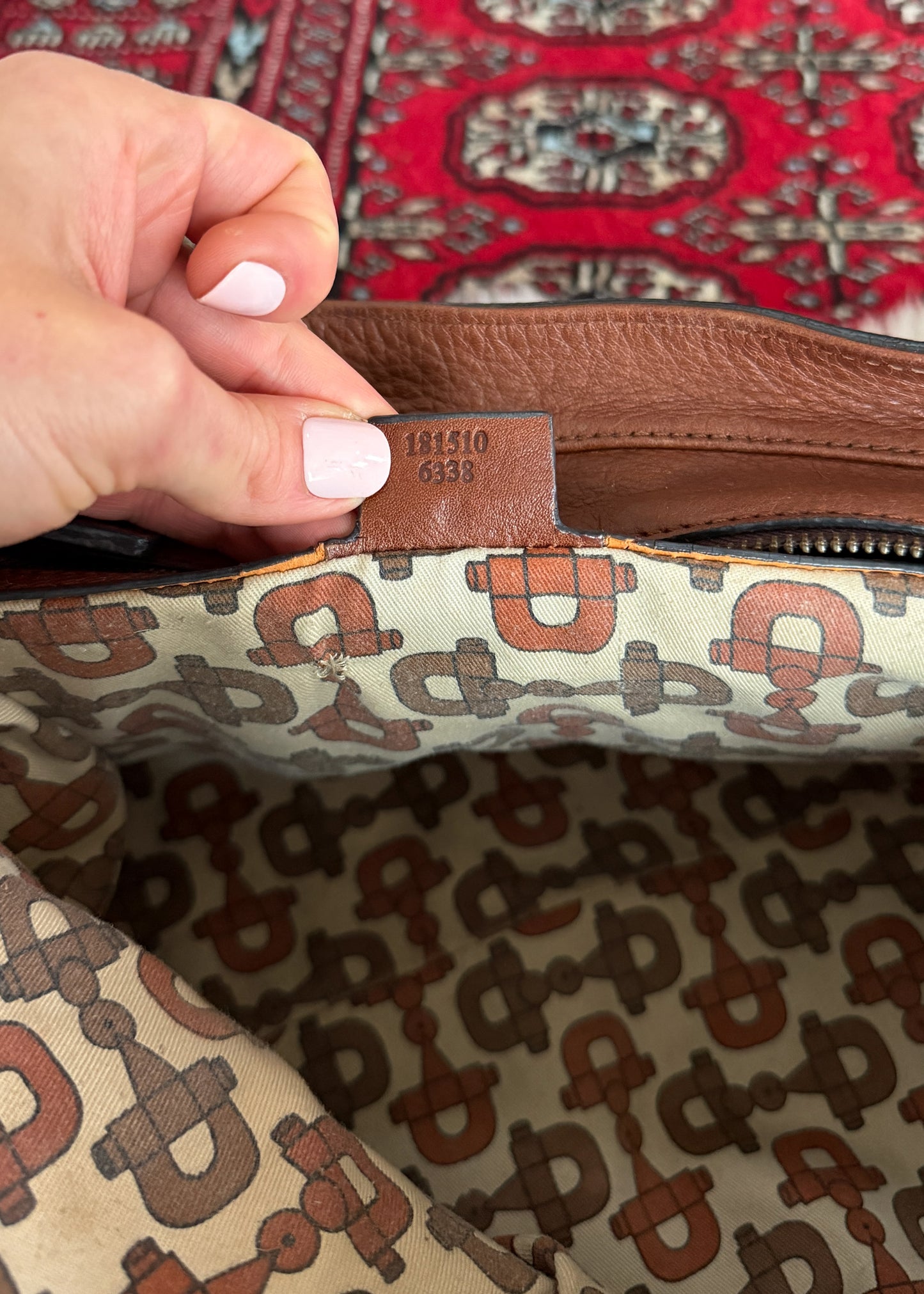 Vintage 00s Gucci Brown Leather Guccissima Signoria Large Tote Bag Shoulder Purse