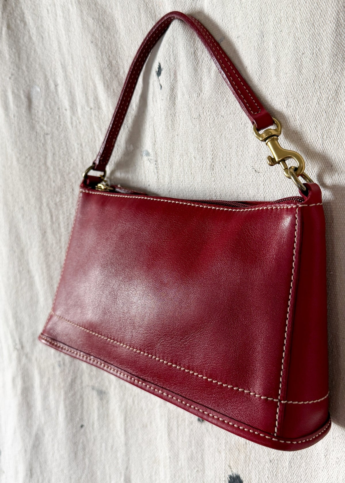 Vintage Coach Red Leather Bleeker Demi Purse # 9311