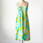 Vintage 60s 70s Lilly Pulitzer Green & Yellow Floral Dress (8 or M)