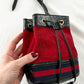 Vintage Gucci Small Ophidia Red Suede Bucket Bag Purse