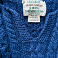 Vintage Cladyknit Women's Fishermen Blue Irish Merino Wool Sweater