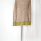 Soft Surroundings Tan & Chartreuse Knit Tunic (S)