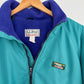 Vintage 90s L.L. Bean Warm Up Jacket USA Teal and Purple Fleece (mens L)