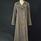 Vintage 90s Sandro Loden Green Wool Long Winter Pea Coat (16 or XL)