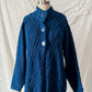 Vintage Aran Crafts Ireland Teal Blue Wool Cable Knit Cardigan Jacket (L)