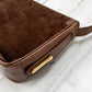 Vintage 70’s Gucci Brown Suede Horsebit Lock Front Shoulder Purse