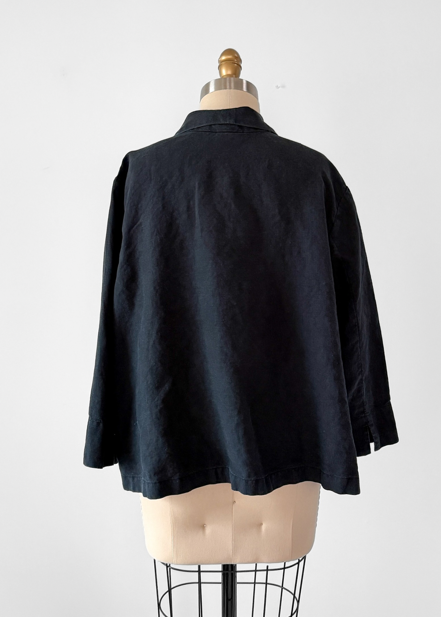 J.Jill Black Linen Summer Blazer Jacket