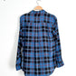 Equipment Standard Silk Blue Plaid Top (S)