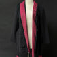 Black Fringe Trim Tie Belt Camel Hair Cardigan Sweater