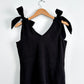 NEW Anthropologie Maeve Black Tie Shoulder Top (L)