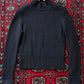 Vintage 00s Ann Taylor Black Italian Merino Wool Mock Neck Sweater (M)