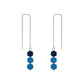 Hexagon Geometric Silver Thread Drop Earrings (2 options)