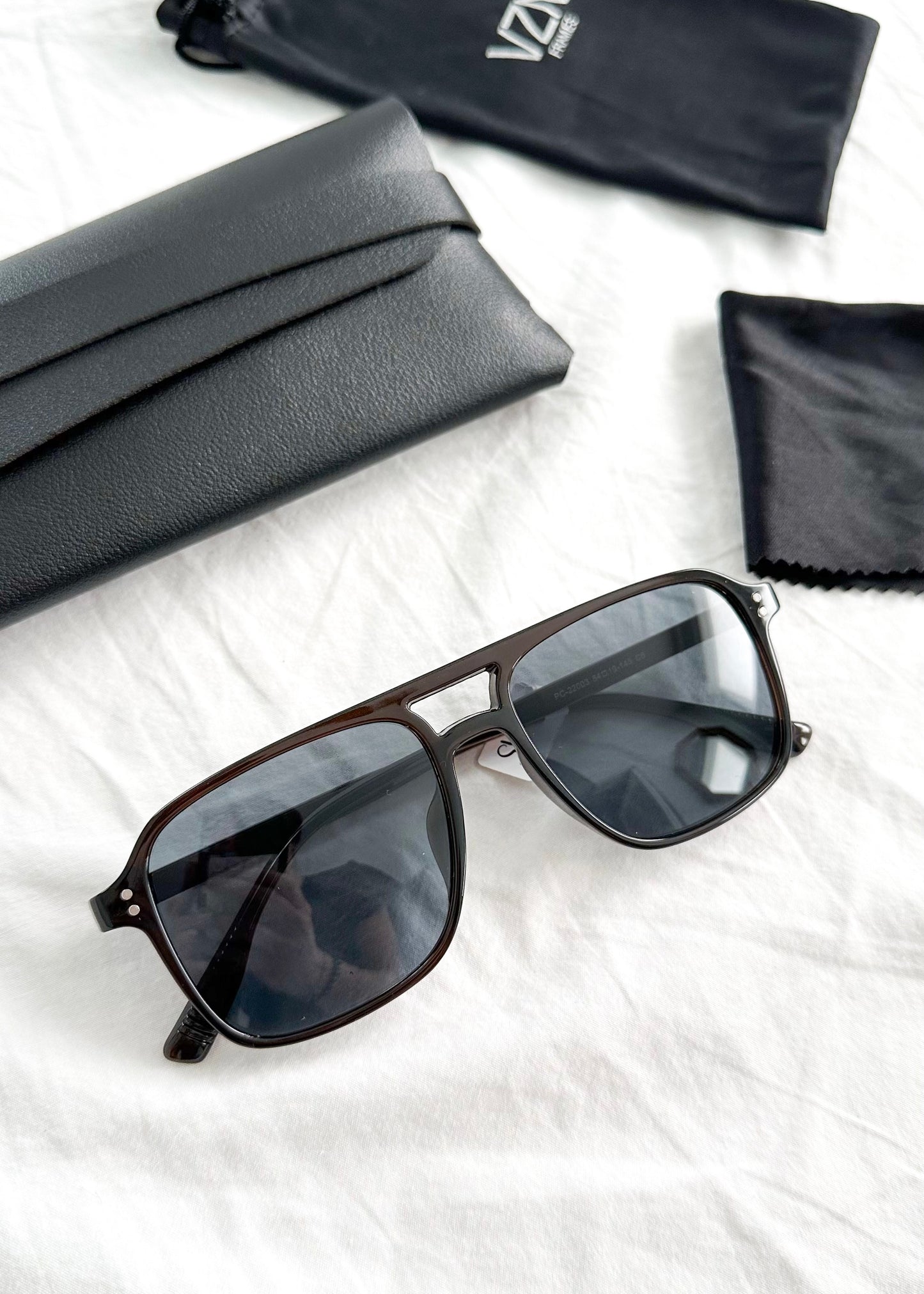 NEW VZN Frames St Barts | Hogany Square Aviator Sunglasses