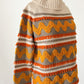 Vintage 70s Petti Glen Orange Brown and Yellow Knit Top (M)
