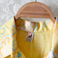 Vintage 70s Diolen Yellow Print Mini Dress