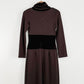 Bigoschi Brown Ponte & Velvet Dress (M)