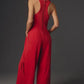 Anthropologie Daily Practice Red Horizon Wide Leg Jumpsuit (M)