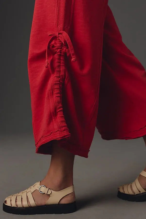 Anthropologie Daily Practice Red Horizon Wide Leg Jumpsuit (M)