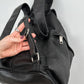 Vintage 90s Wilson’s Leather Black Large Drawstring and Buckle Backpack