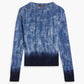 Altuzarra Blue Navy Hand Dyed 100% Silk Ribbon Knit Top (XS/S)