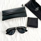 NEW VZN Frames Sainte Maxi | Onyx Black Round Aviator Sunglasses