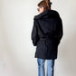Vintage 80s Lorovi Black Wool Cloak Tie Front Coat (S/M)