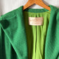 Vintage 60s Higbee's Cleveland Kelly Green Bouclé Cape Coat