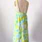 Vintage 60s 70s Lilly Pulitzer Green & Yellow Floral Dress (8 or M)
