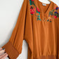 Vintage Amy Vess Gold Embroidered Top (L)