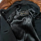 Vintage 70s Stone & Thomas Black Cashmere Fur Collar Mod Winter Coat (M)