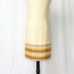 Vintage 1960’s Cream Striped Zipped Front Dress (8)