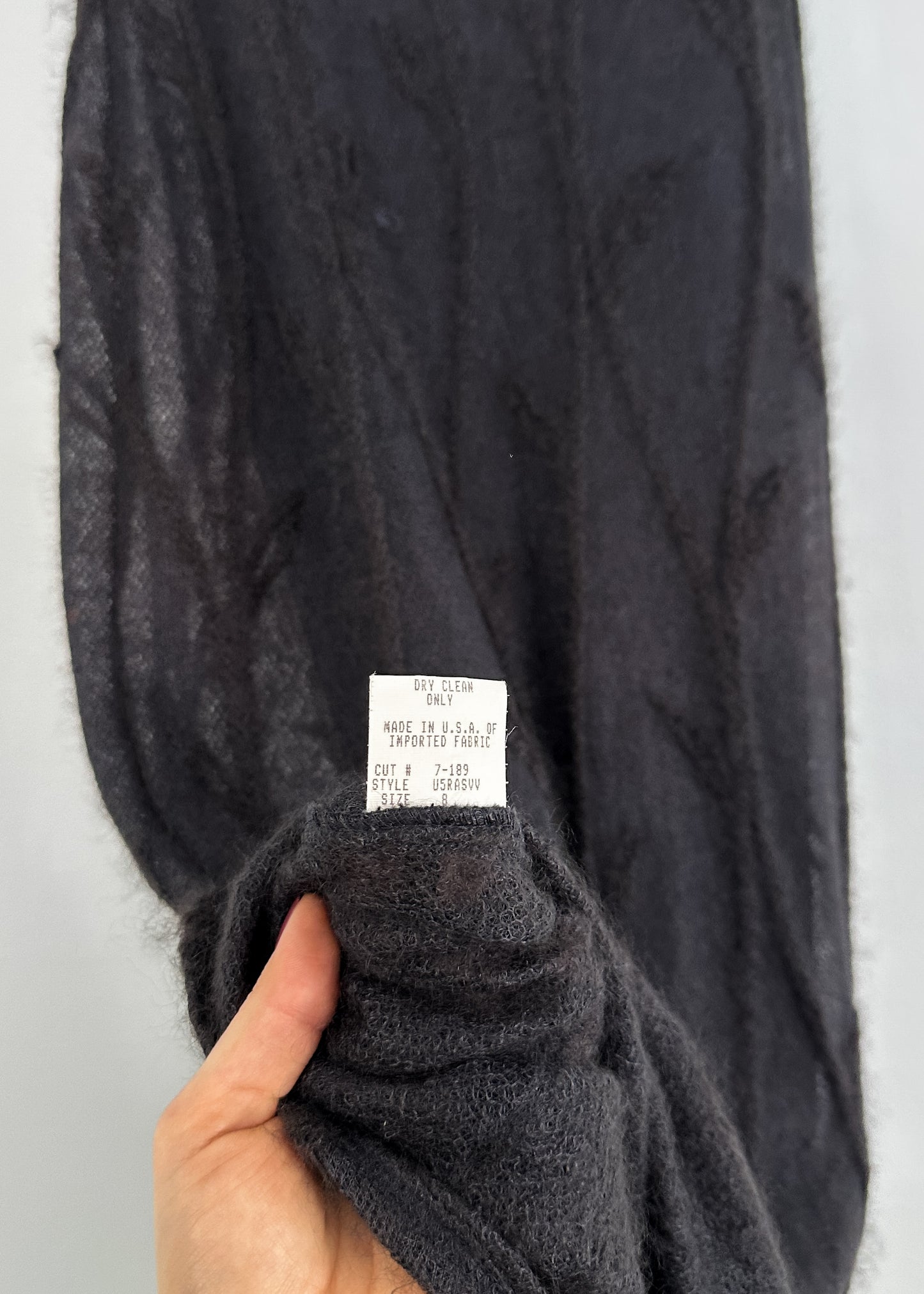 Francesca Caretti Black Mohair Maxi Dress (8)